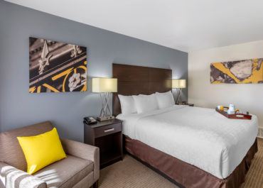 Single room with one king sized bed